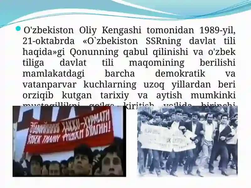 Mustaqil O‘zbekiston Respublikasi tashkil topishining tarixiy ahamiyati 4