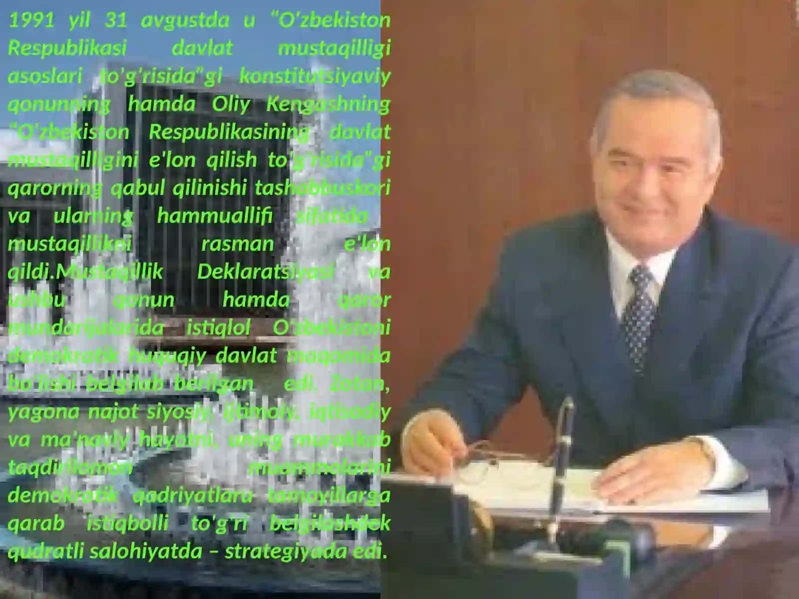 Prezident Islom Karimov asarlarida jamiyatimizning inson va jamiyat masalalarini yoritilishi 4