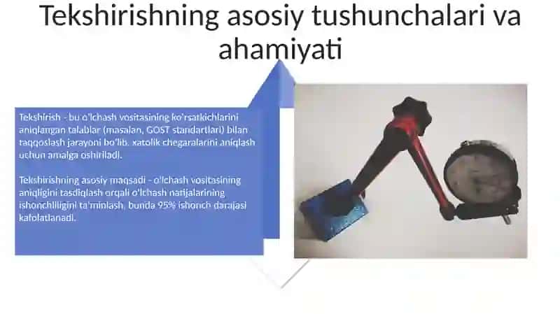 O'lchov asboblarini tekshirish va kalibrlash 4