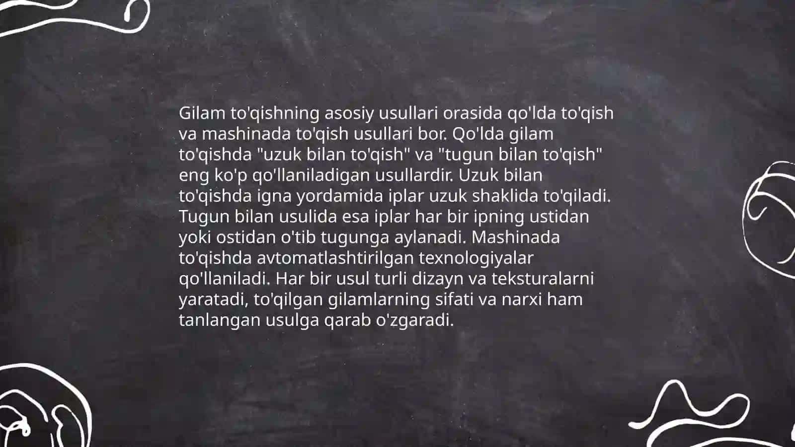 Turli xalqlarda gilam to'qish sanat 4