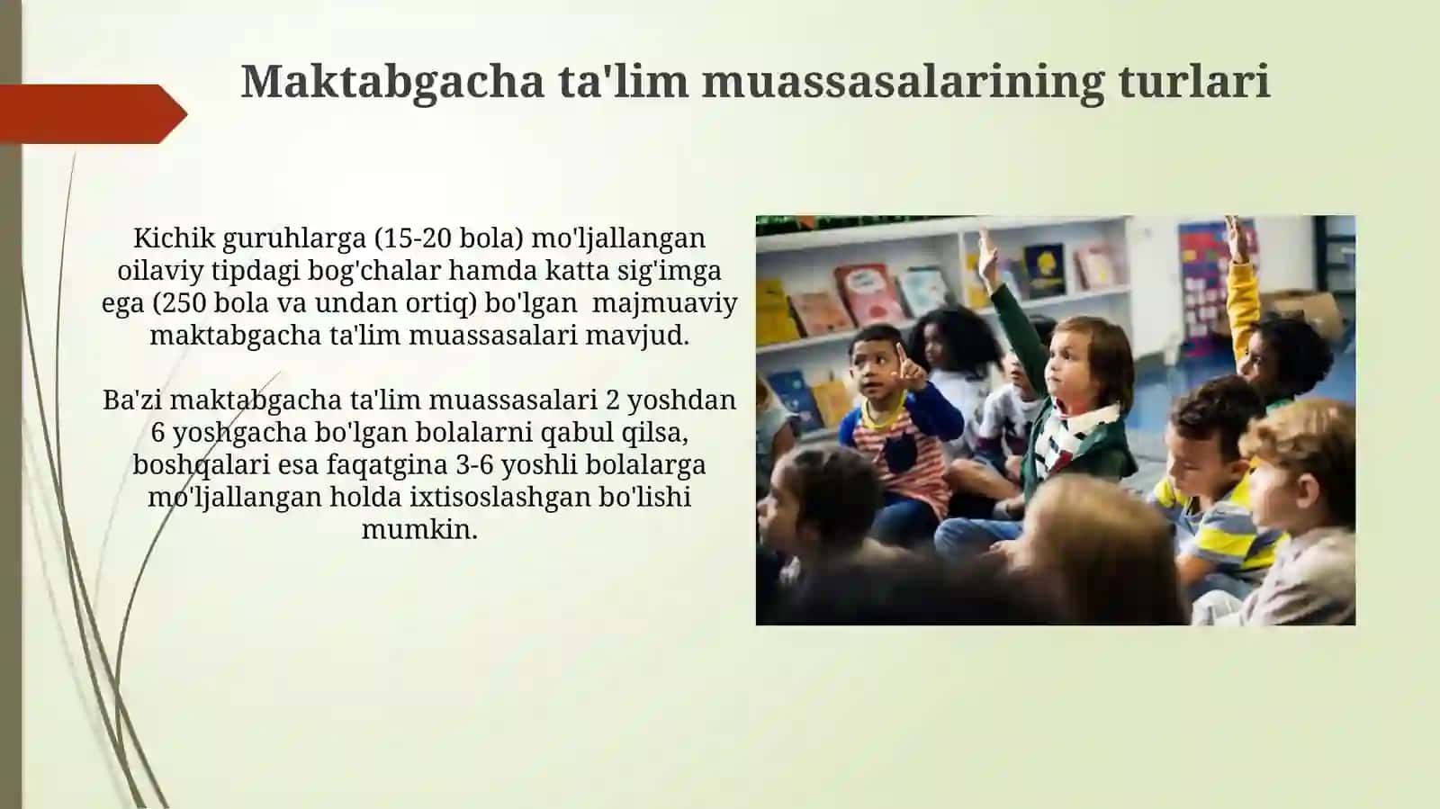 Maktabgacha talim tashkiloti va uni tashkil etish 4