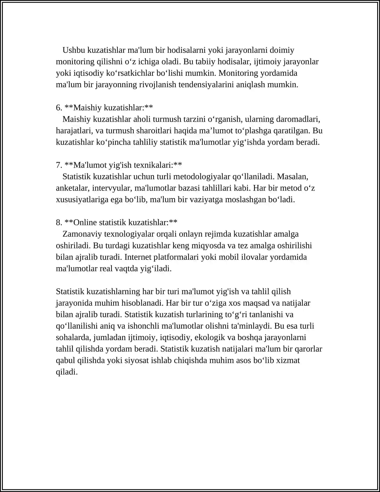 STATISTIK KUZATISH 4