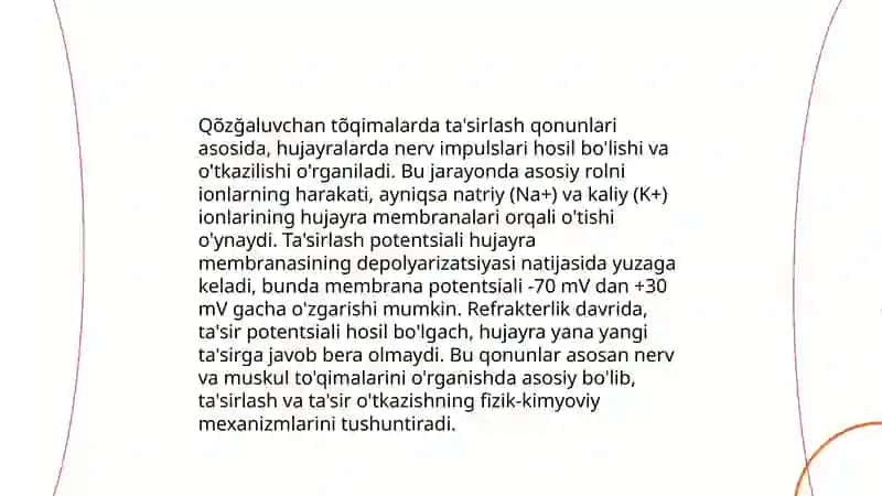Qõzğaluvchan tõqimalarda bioelektrik xodisalar 4