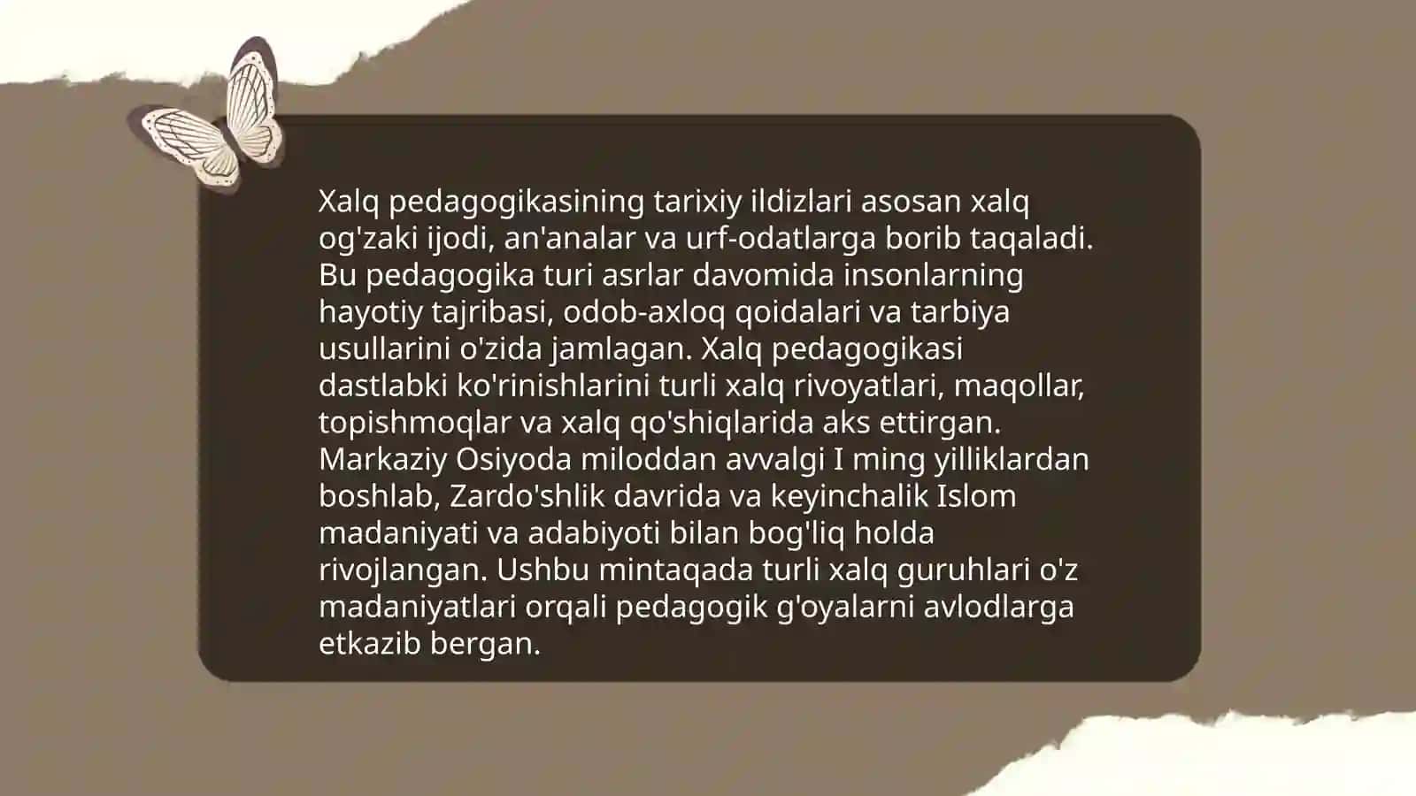 Xalq pedagogikasi - ilmiy pedagogikaning asosi 4
