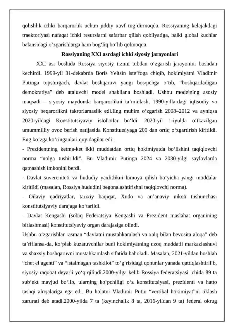Rossiyaning ichki va tashqi siyosati 4