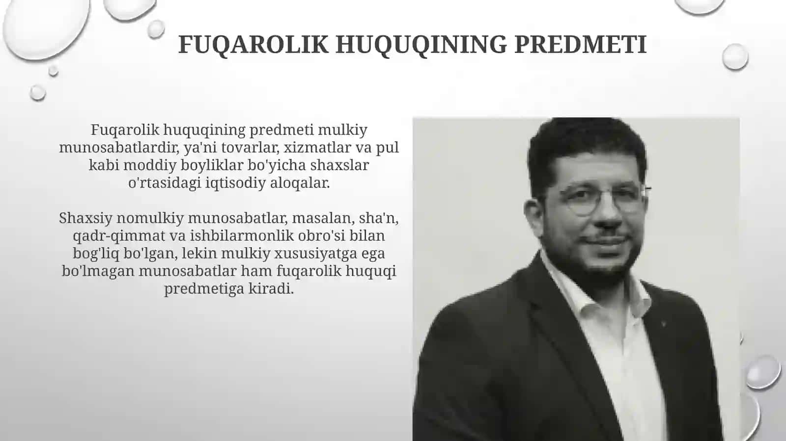 Fuqarolik huquqi tushunchasi, predmeti, tizimi va tamoyillari 4