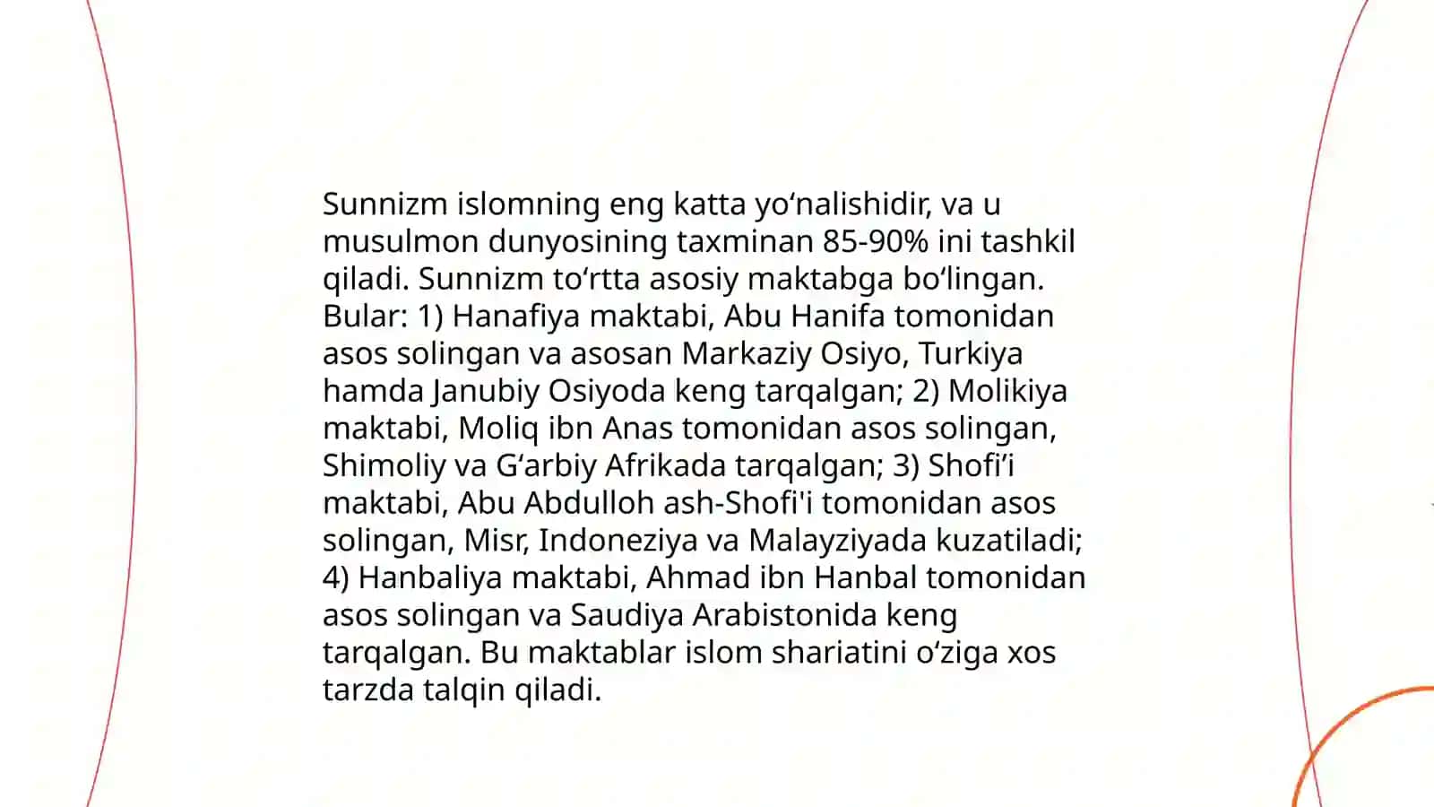 Islom dinining aqidaviy yoʻnalishlari va maktablari 4