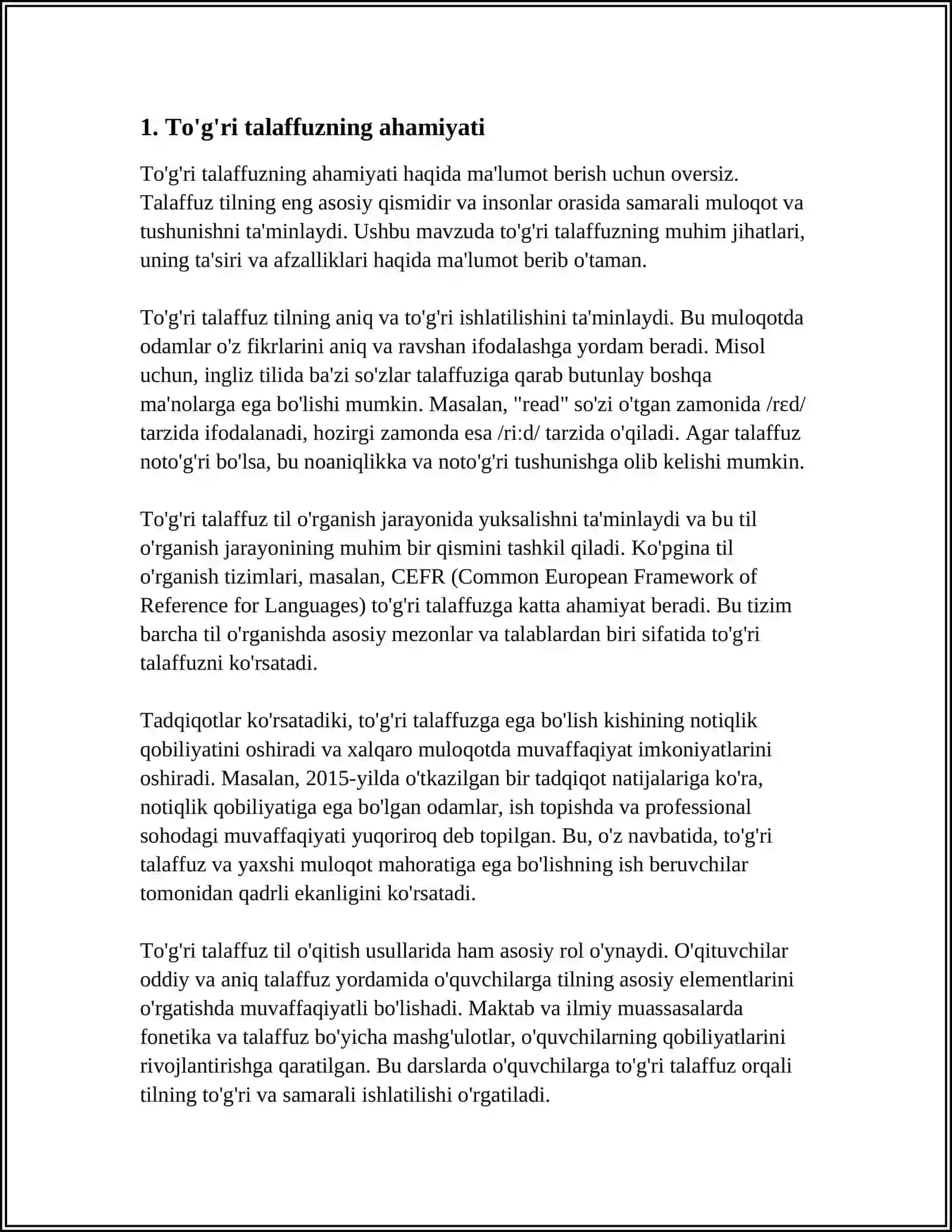 BOLALAR BOG'CHASIDA “TOVUSHLARNING TO‘G‘RI TALLAFUZINI SHAKLLANTIRISHGA OID TOVUSHNI MUSTAHKAMLASH KETMA-KETLIK TUZILMASINI TUZING 4