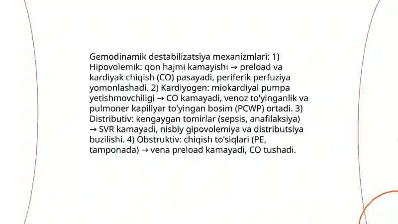 Gemodinamikani buzilishi 4