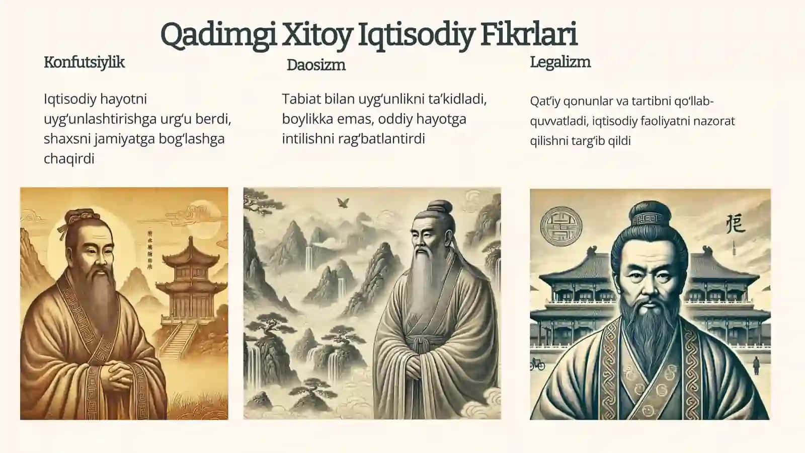 Qadimgi Xitoy vao‘rta osiyodavlatlari iqtisodiy fikrlari 4