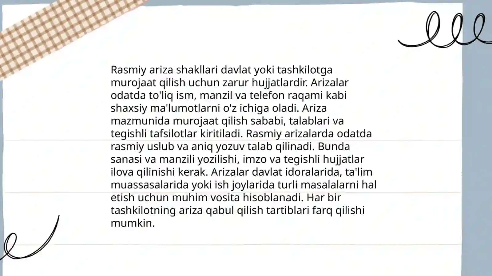 Ariza yozish san'ati 4