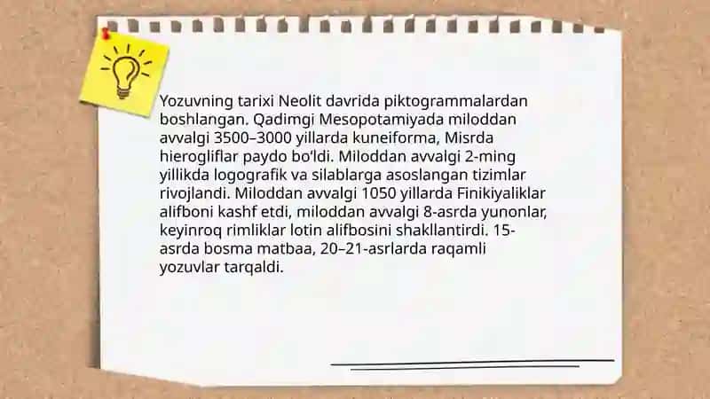 Yozuv va uning turlari 4