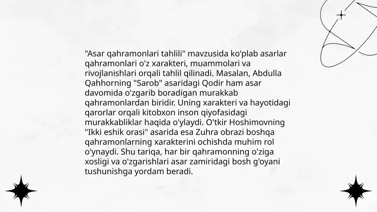 Togʻay Murodning Ot kishnagan oqshom asari adabiy tahlili 4