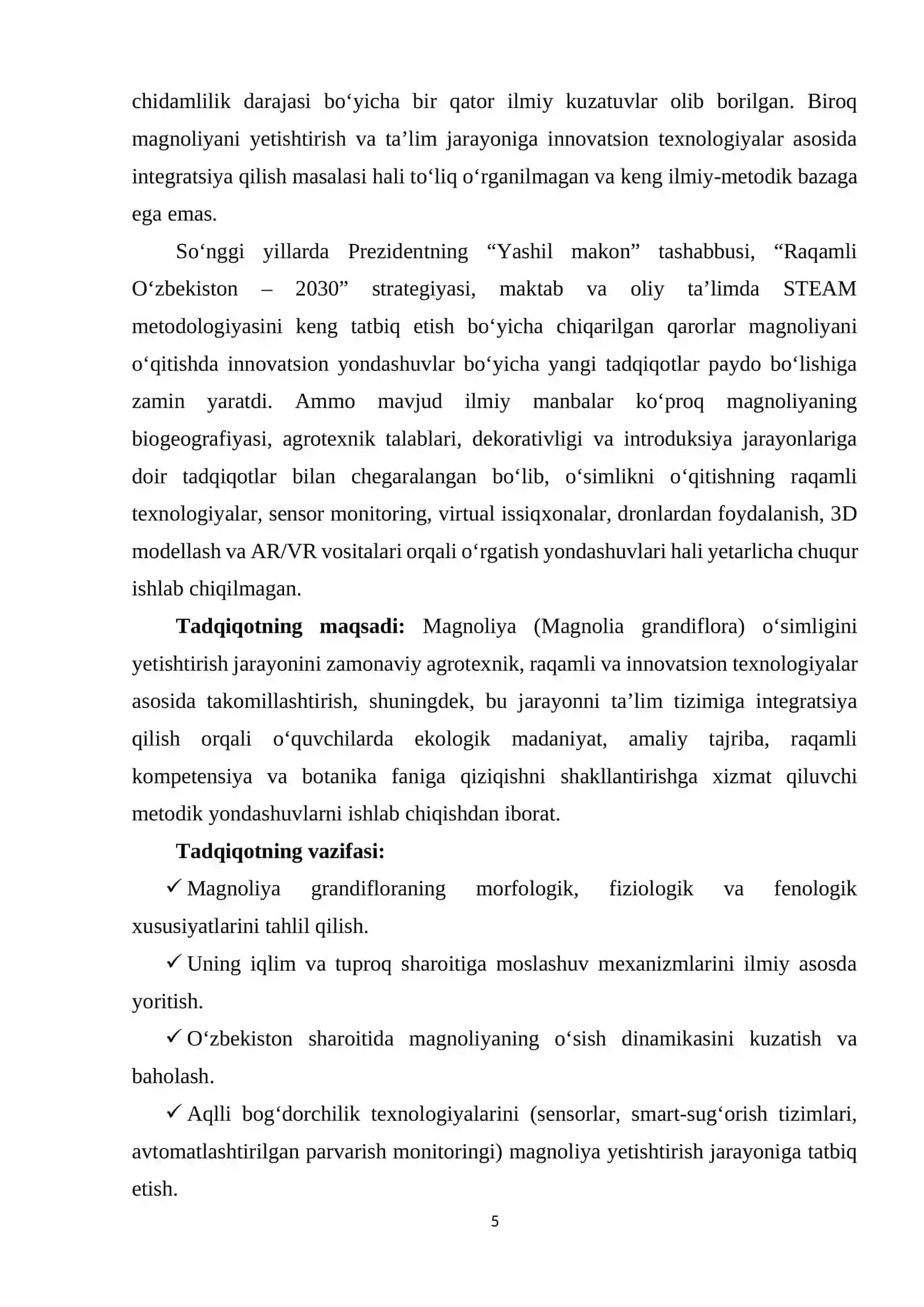 MАGNОLIYА (M.GRАNDIFLОRА) ОʻSIMLIGINI YETISHTIRISH VА ОʻQITISHNING INNОVАTSIОN TEXNОLОGIYАLАRI 4