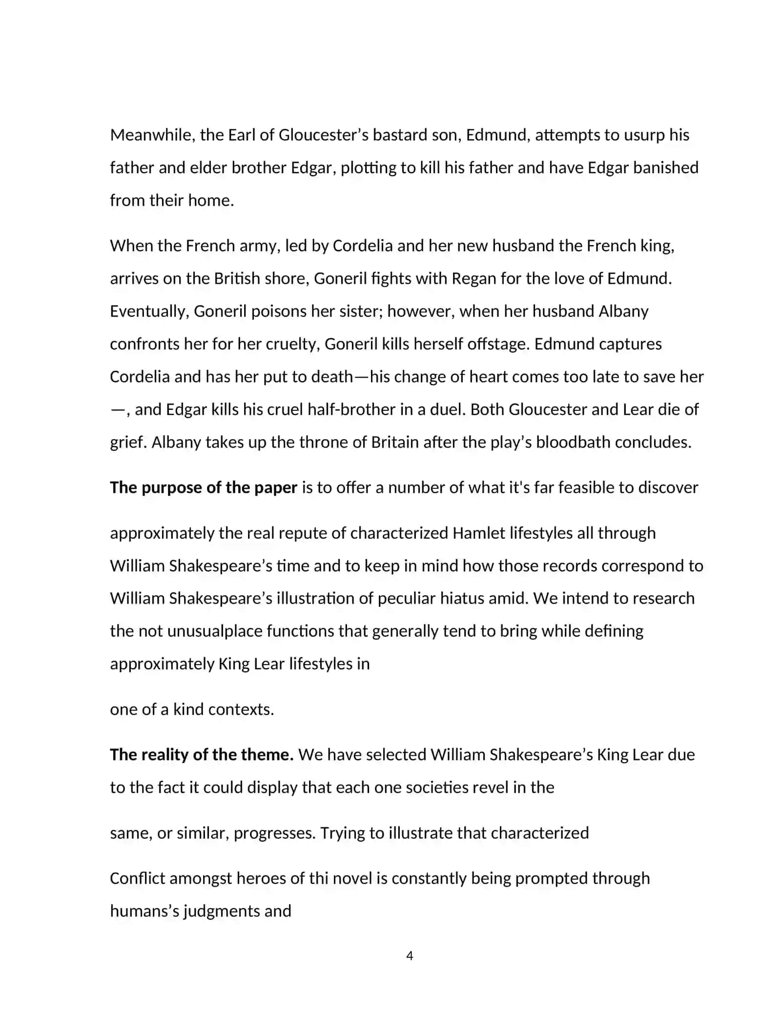 Shakespeare's King Lear as the ultimate tragic hero 4