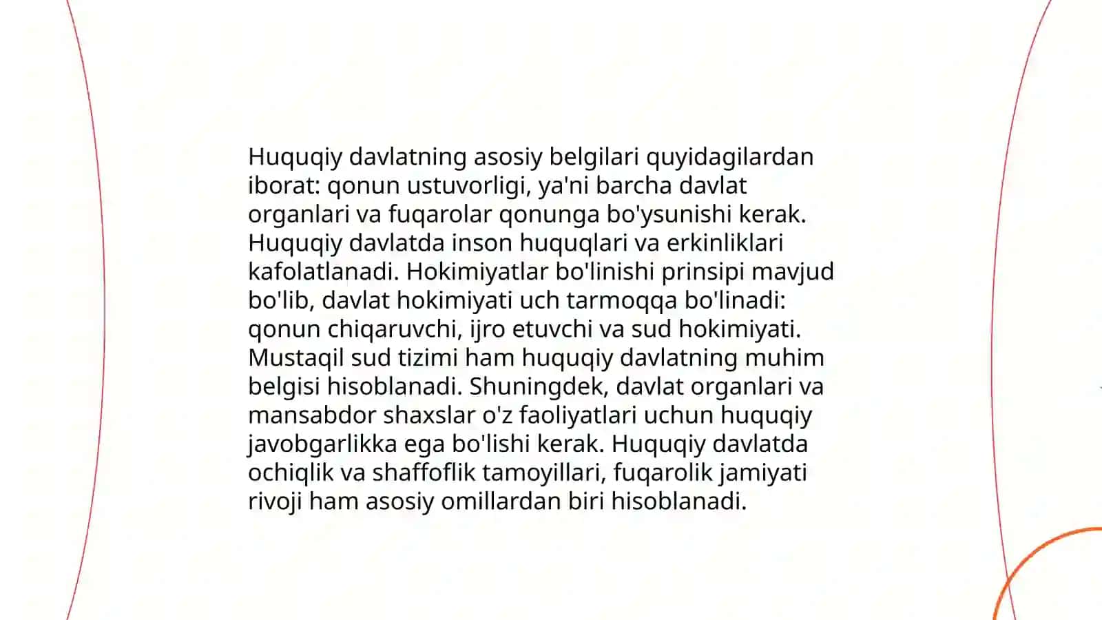 Huquqiy davlat va uning belgilari 4
