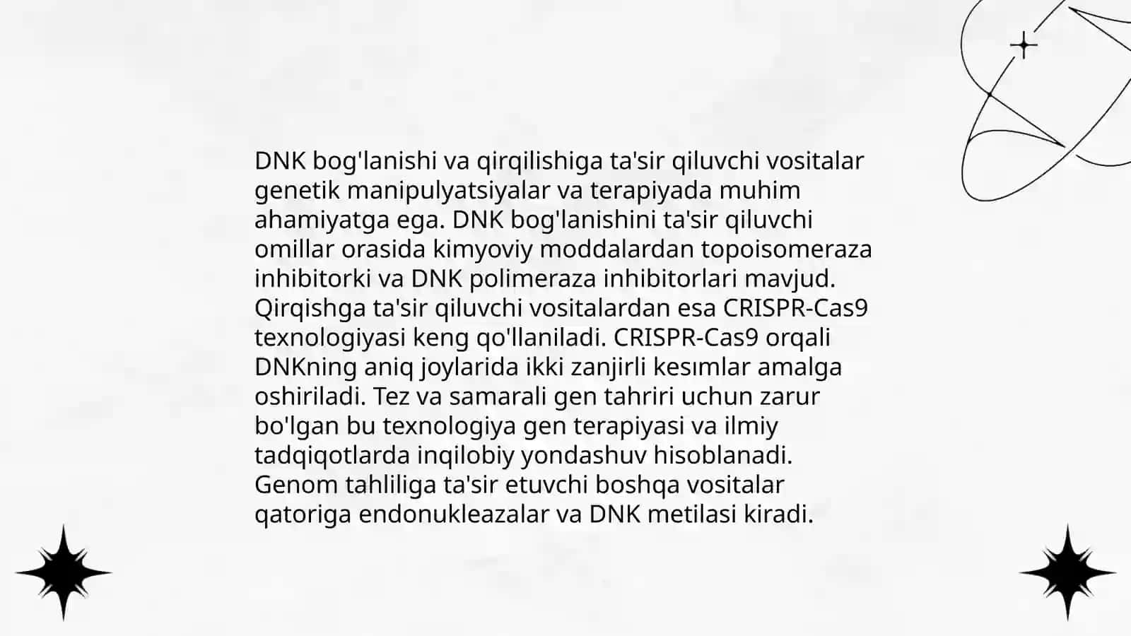 Viruslarga va oʻsmalarga qarshi dori vositalarining ta'sir mexanizmi(DNK,RNK fermentlariga nisbatan) 4