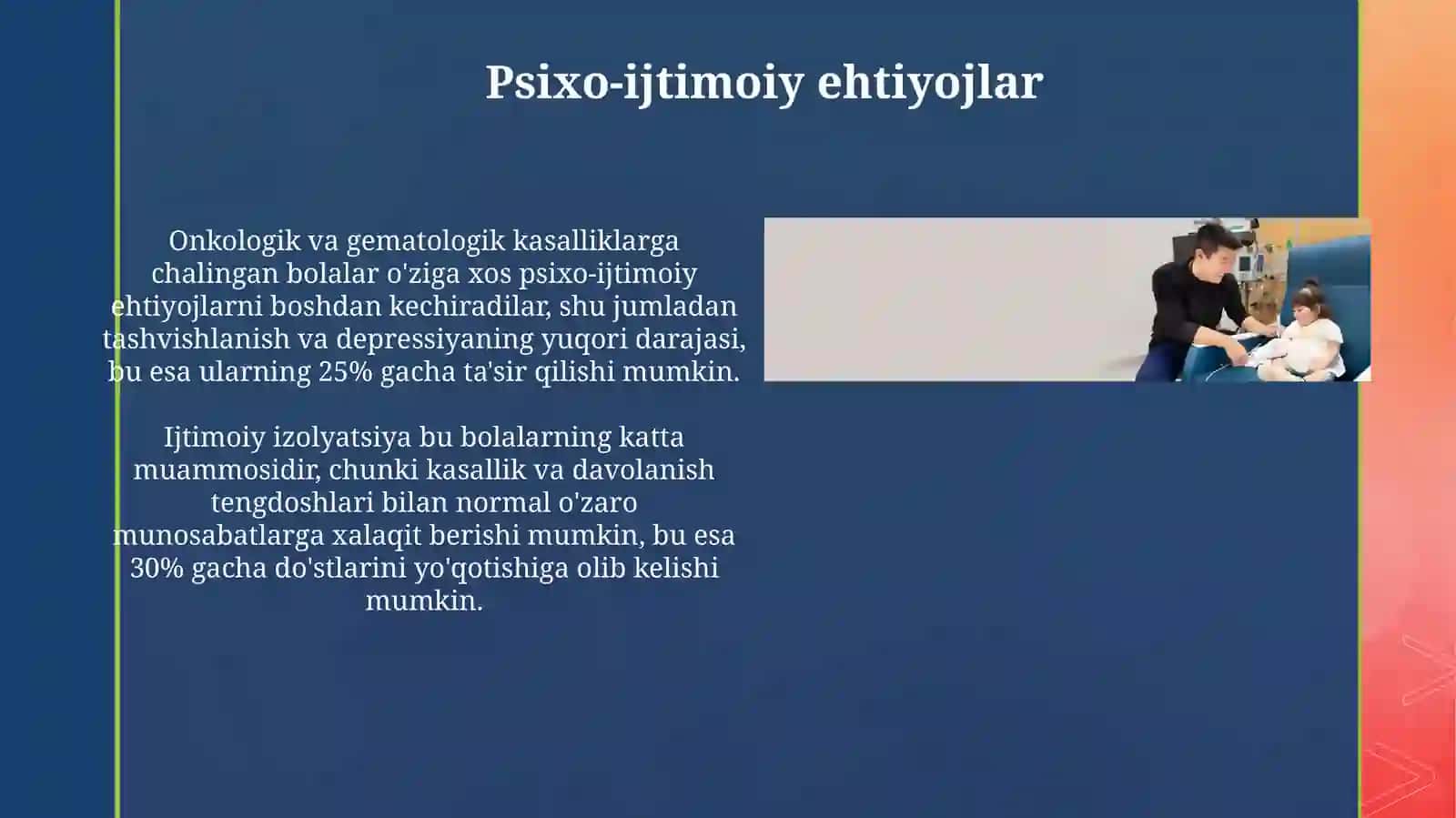 Onkologik va gematalogik muammoga chalingan bolalarni oʻqitishdagi xususyatlar 4