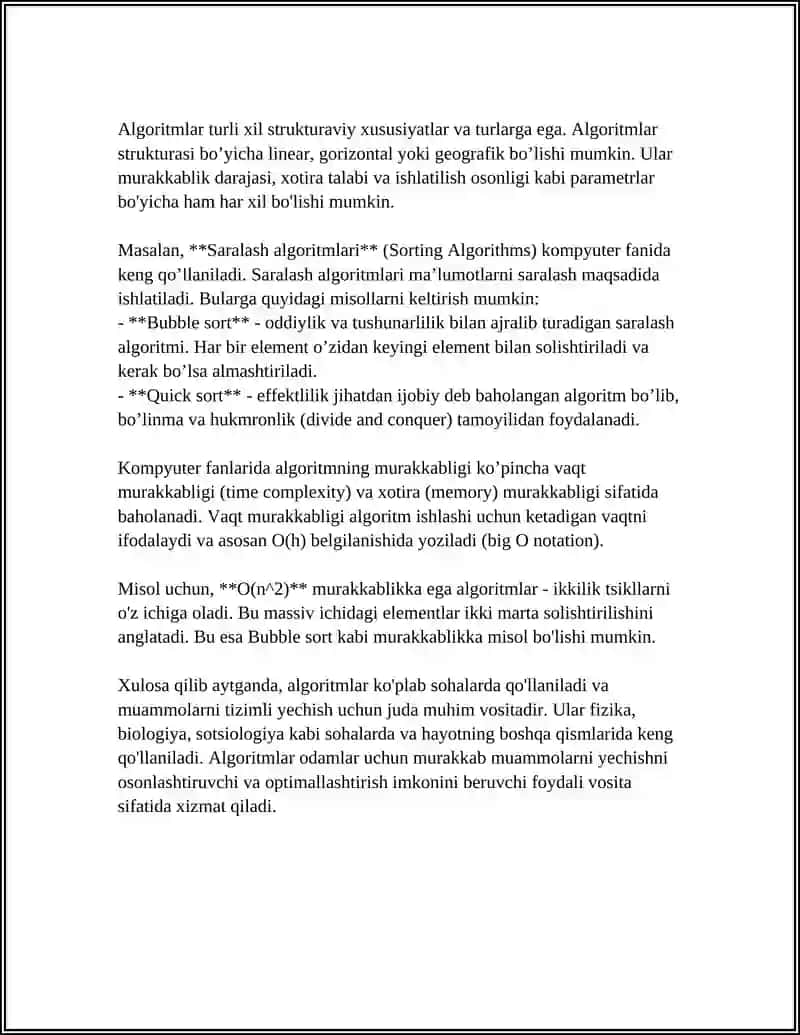 ALGORITMLAR VA DASTURLASH ASOSLARI 4