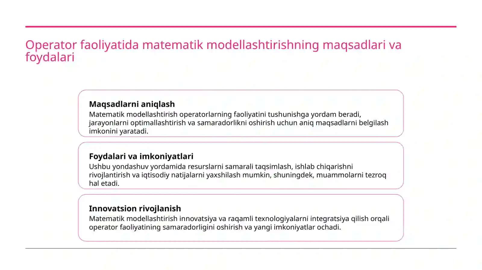 Operator faoliyatida matematik modellashtirish 4