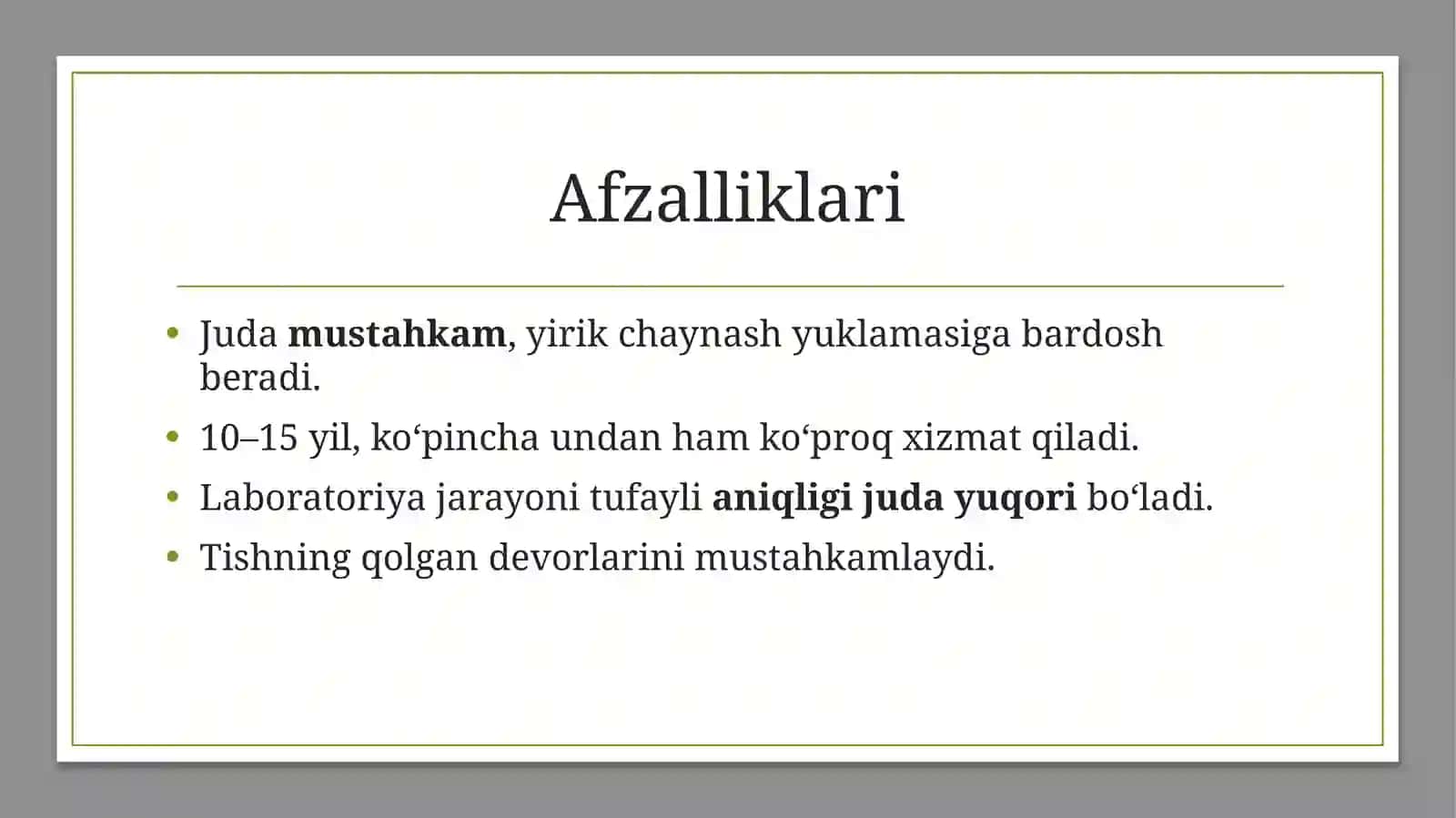 Tishqattiq to'qimasini quyma qoplama bilan davolash 4