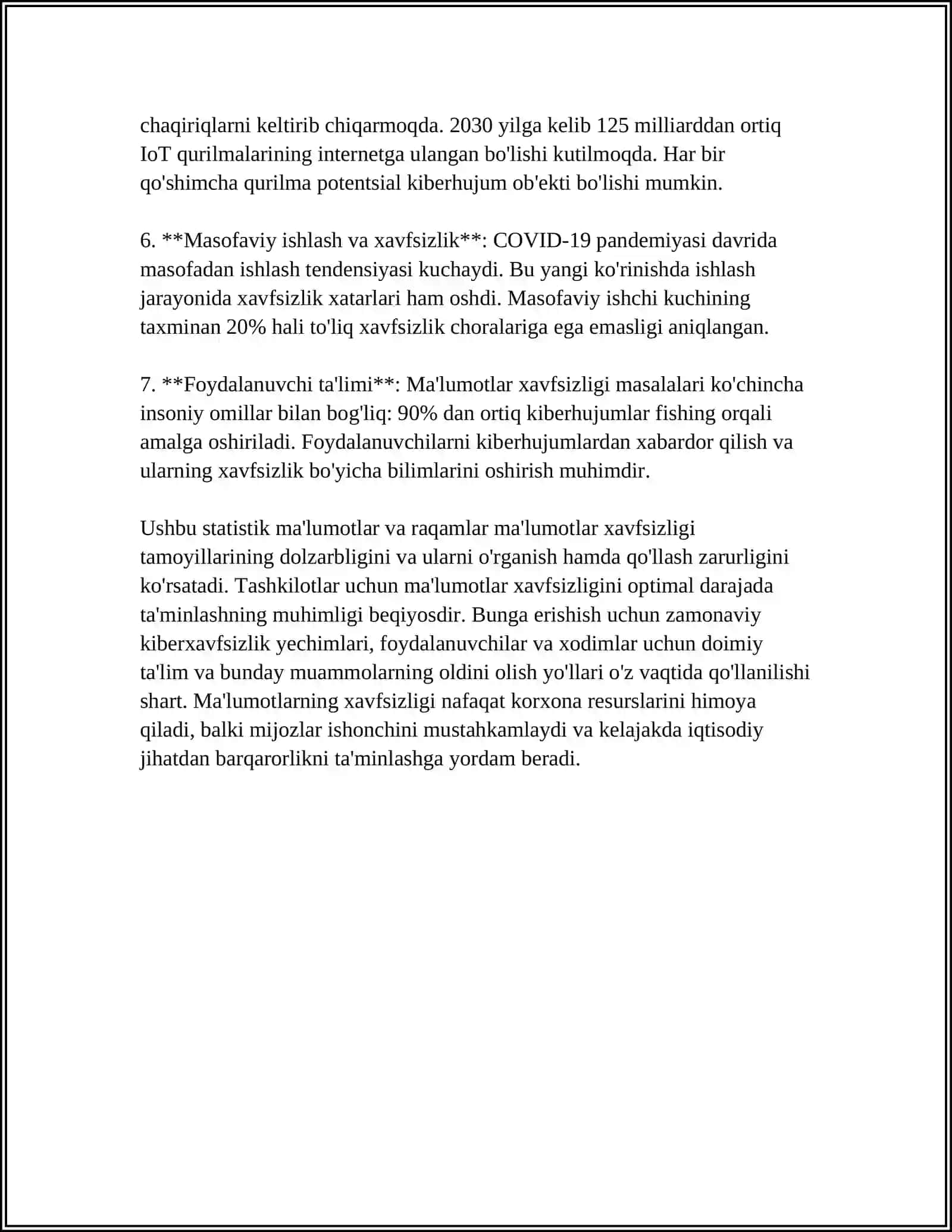 MAʼLUMOTLARNI HIMOYA QILISH: XAVFSIZLIK VA SHIFRLASH USULLARI 4