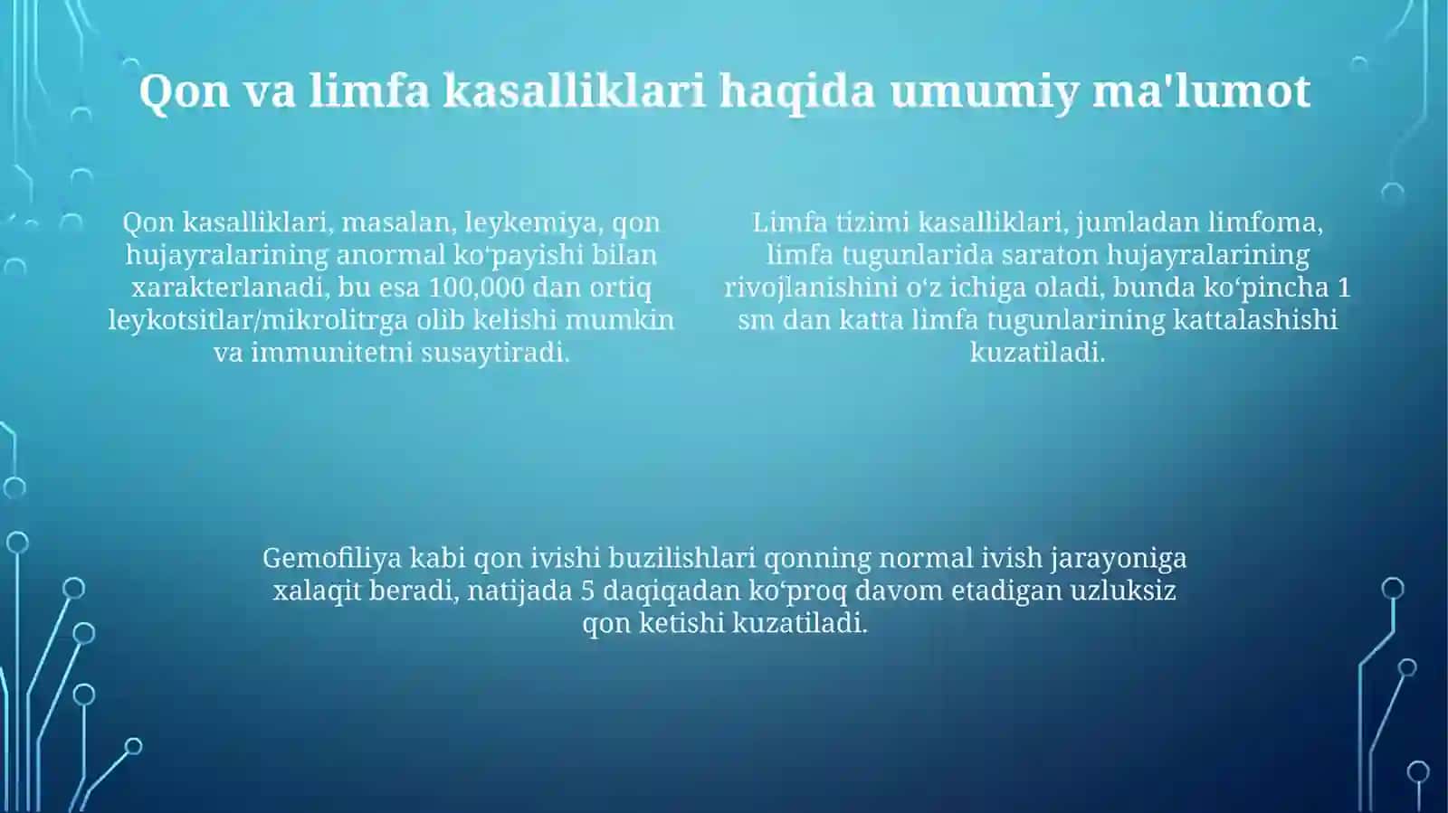 Qon va limfa bilan ogʻrigan oʻquvchilar bilan mashgʻulot oʻtkazish 4