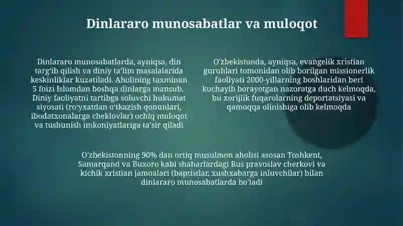 O'zbekistonda faoliyat olib borilgan missionerlik harakatlari va ularning oqibatlari 4