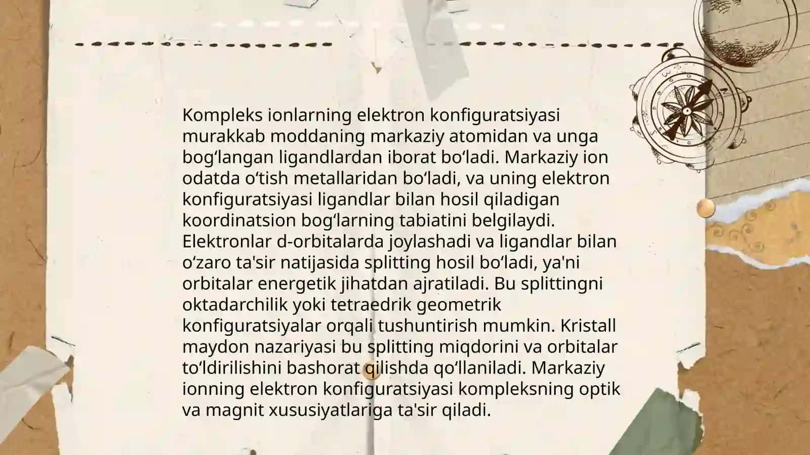 Kompleks hosil qiluvchi atom orbitallarning gibridlanish va kompleks ionning fazoviy konfiguratsyasi 4