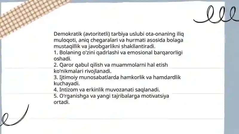Ota-onalarning munosabatlari va tarbiya uslublari 4