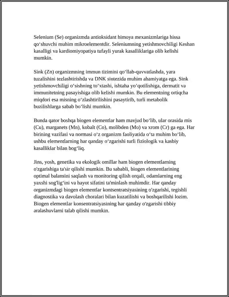 BIOGEN ELEMENTLAR KONSENTRATSIYASI OʻZGARISHI BILAN BOGʻLIQ BOʻLGAN ENDEMIN VA KASB KASALLIKLARI 4