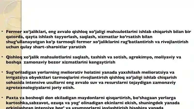 Fermer xo'jaliklarining tashkiliy-iqtisodiy asoslari. 4