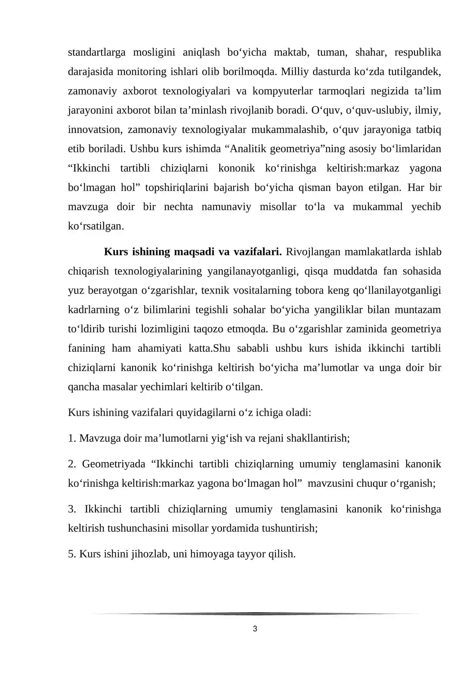 Ikkinchi tartibli chiziqlarning umumiy tenglamasini kanonik ko‘rinishga keltirish 4