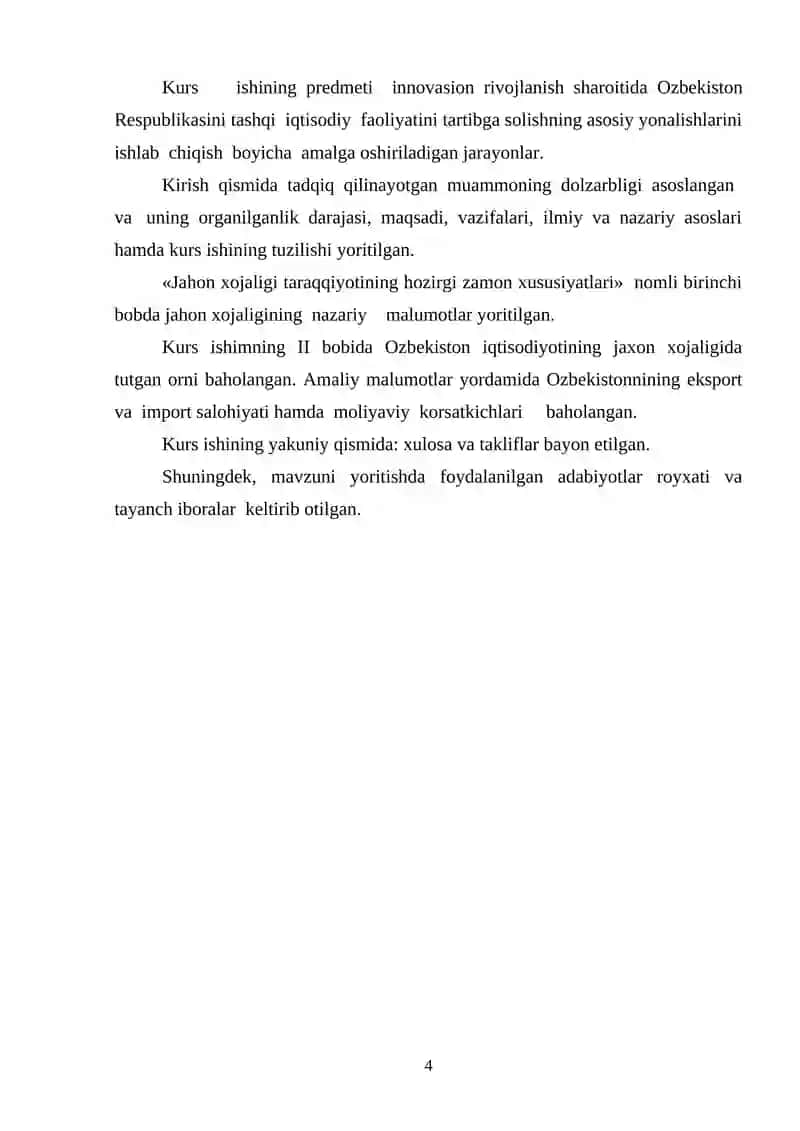 JAHON XOJALIGI TARAQQIYOTINING HOZIRGI ZAMON XUSUSIYATLARI 4
