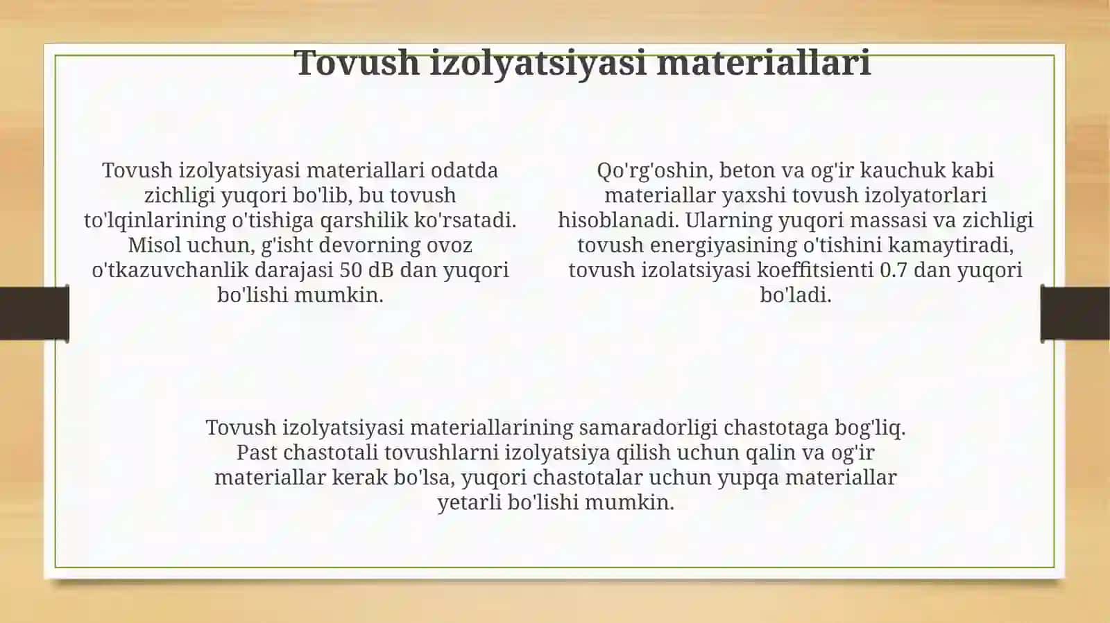 Tovush va tebranishdan himoya qilishning texnik vositalari 4