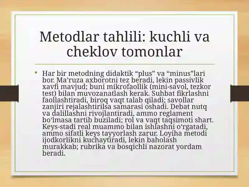 Ta’lim metodlari va vositalari: mazmuni va ahamiyati 4