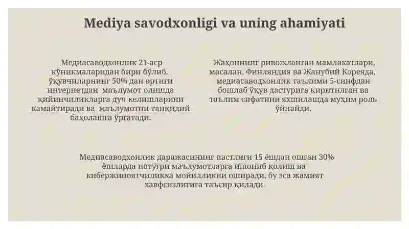 Media madaniyat va innovatsion pedogogik texnologiyalar 4