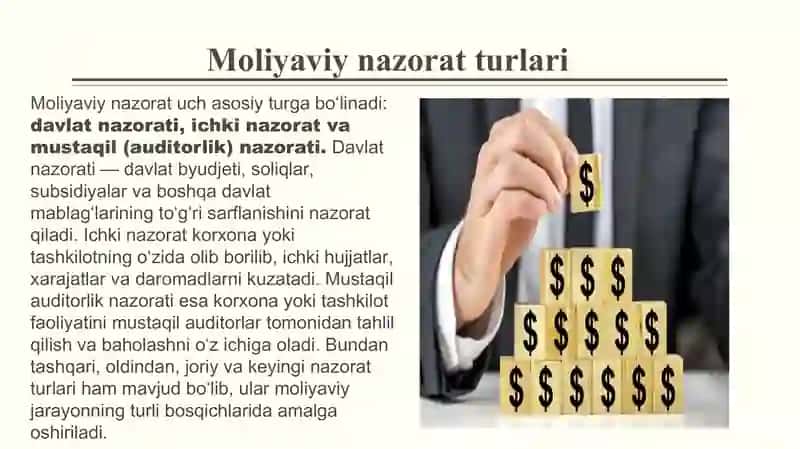 Moliyaviy nazorat va uning tamoyillari. 4