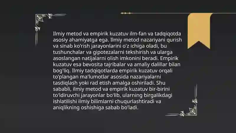Fan - ilmiy dunyoqarash shakli 4