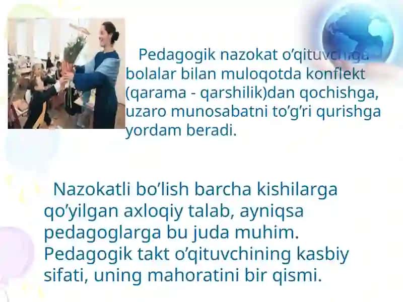 Pedagogik nazokat va taktika muammolari 4