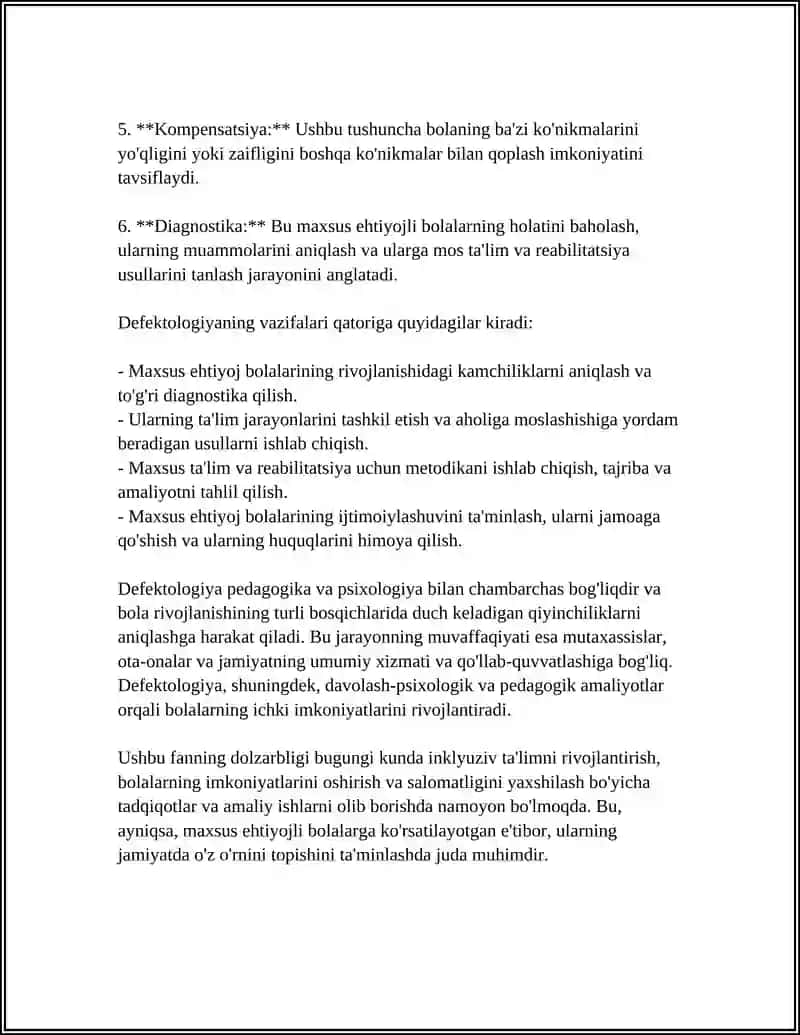 DEFEKTOLOGIYA FANINING PREDMETI, MAQSAD VA VAZIFALARI 4