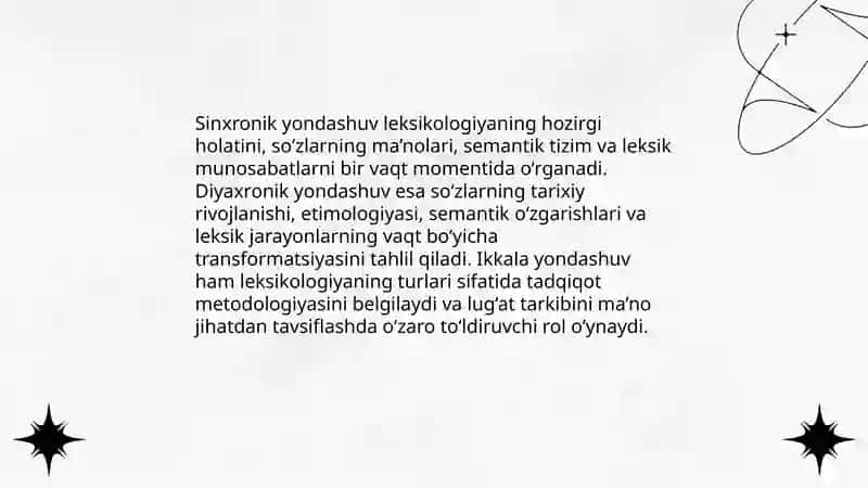 Leksikologiya va uning obyekti, turlari, vazifalari. Ona tili lug'at tarkibining ma'no jihatdan tavsifi 4
