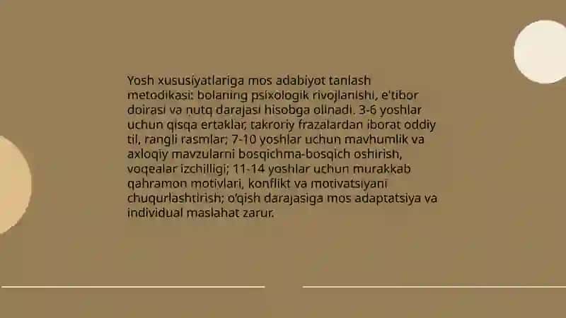 Tarbiyachining faoliyatida badiiy adabiyot bilan tanishtirish metodikasi 4