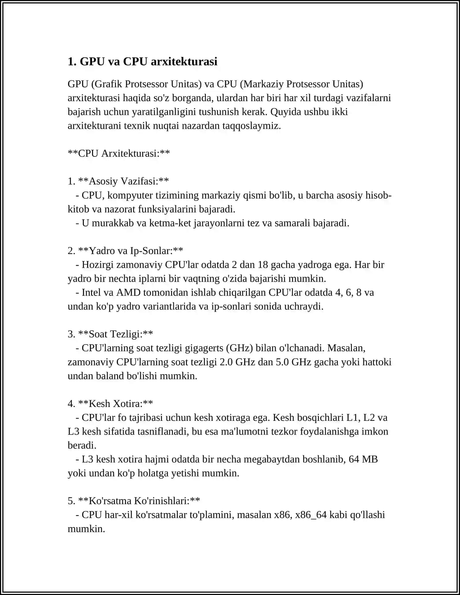 GPU VS CPU: QAYSI BIRI YAXSHIROQ? 4