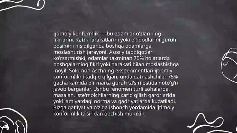 Guruh bosimi. Konformlik turlari 4