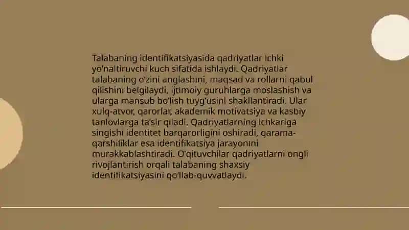 Shaxsiy qadriyatlar 4