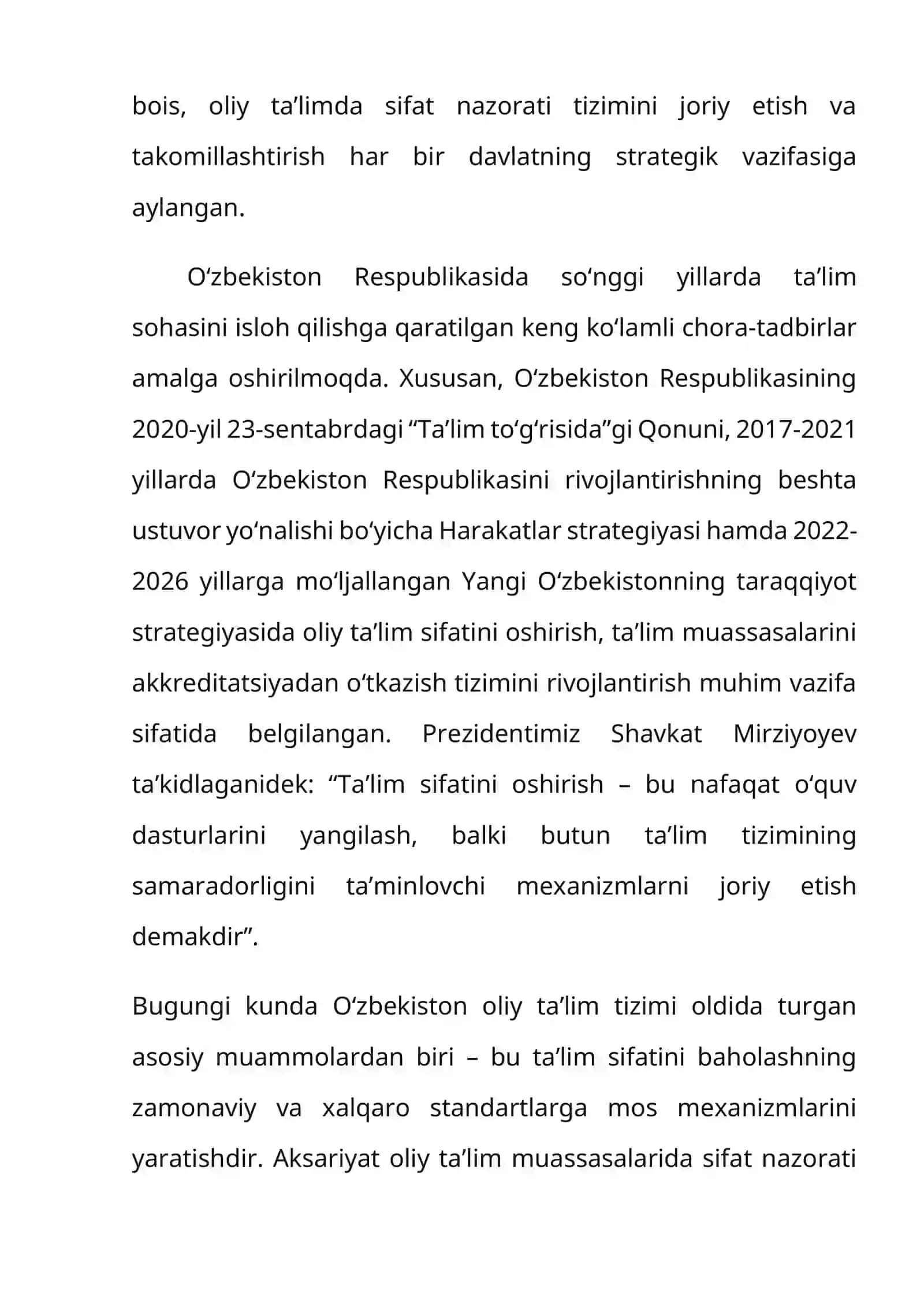 OLIY TA’LIMDA SIFAT NAZORATI TIZIMINI JORIY ETISH 4