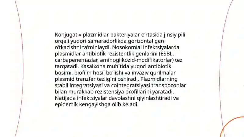 Plazmidlar orqali antibiotik qarshiligining molekulyar mexanizmlari va tibbiyotdagi oqibatlari 4