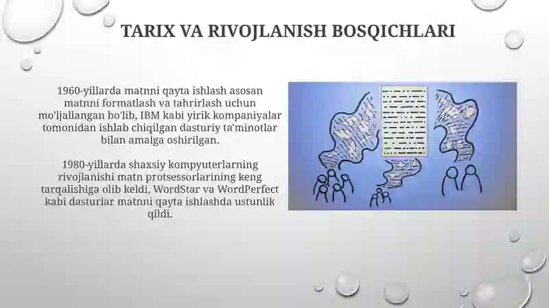 Matnli maʼlumotlararni qayta ishlash dasturlarining imkoniyatlari 4