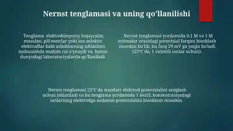 Potensiometriyaning nazariy asoslari 4